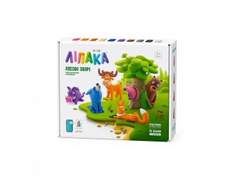 Mega Set cu pasta de modelat care se usuca in 24h Animale din Padure Lipaka