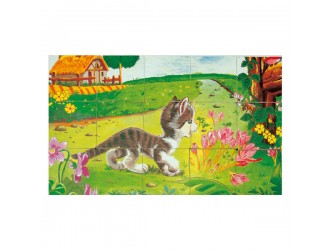Set cuburi animale domestice 15 el. 6 imagini