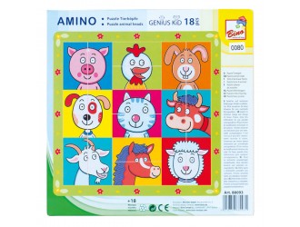 Puzzle din lemn Gaseste jumatatea - Animale