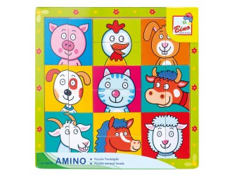 Puzzle din lemn Gaseste jumatatea - Animale