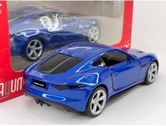 Macheta auto Jaguar F-Type, albastru, 1:36, mecanism pull-back, TAYUMO