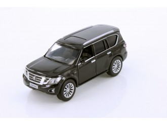 Macheta auto Nissan Patrol Y62, negru, 1:36, mecanism pull-back, TAYUMO
