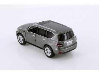 Macheta auto Nissan Patrol Y62, gri, 1:36, mecanism pull-back, TAYUMO