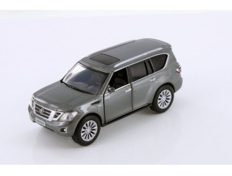 Macheta auto Nissan Patrol Y62, gri, 1:36, mecanism pull-back, TAYUMO