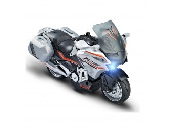  Jucarie Motocicleta Classical Police/Future, 1:10 din metal, cu sunete si lumini, mecanism pull-back, 2 tipuri