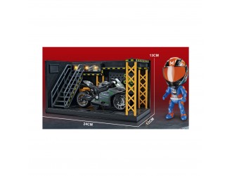 Set de joaca cu Motocicleta si figurina motociclist, 1:12, cu sunete si lumini,