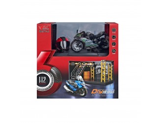 Set de joaca cu Motocicleta si figurina motociclist, 1:12, cu sunete si lumini,