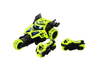 Jucarie Masina-Motocicleta 3 in 1 cu lansator, din metal 1:32, cu sunete si lumini, 2 tipuri