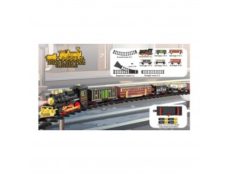 Set Tren Calssic cu cale ferata si 5 vagoane, sunete, lumini