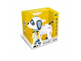 Jucarie Caine Robot Cascador cu RC si control vocal, inaltime 18cm