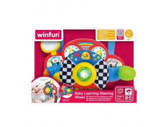 Jucarie Volan cu elemente textile, sunete si lumini, de agatat Winfun