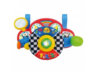 Jucarie Volan cu elemente textile, sunete si lumini, de agatat Winfun