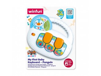 Jucarie bebelusi Primul Pian Pinguin cu sunete si lumini Winfun