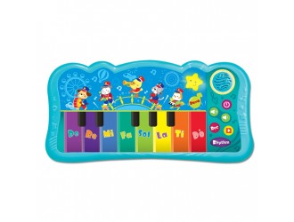 Jucarie Pian cu 8 clape, functie Record, 5 instrumente si lumini, engleza, Winfun