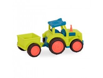 Jucarie Tractor cu remorca verde-albastru Battat