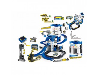 Set de joaca Parcare-Sectie Politie cu diverse functii si elemente, ZJA330092