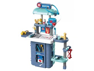 Joc de rol Doctor 3 in 1 in valiza, Spital cu 38 el. lumini si pompa apa, ZJA252341