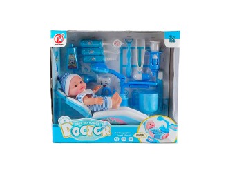 Joc de rol Dentist cu papusa bebelus, lumini si pompa apa, ZJA297964