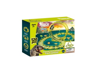 Set traseu Dino de construit cu masinuta 120 el. ,ZJA355980