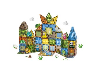 Set de constructie magnetic 116 el. Paradisul Animalelor, ZJA354931