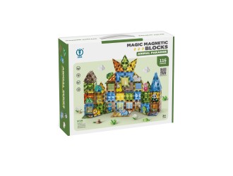 Set de constructie magnetic 116 el. Paradisul Animalelor, ZJA354931