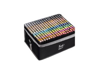 Set 262 markere culori diferite in gentuta neagra, ZJA357403