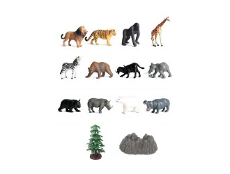 Set cu 14 figurine, Animale Salbatice, in tub, ZJA325807