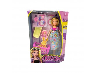  Papusa 29 cm insarcinata, cu accesorii si bebe