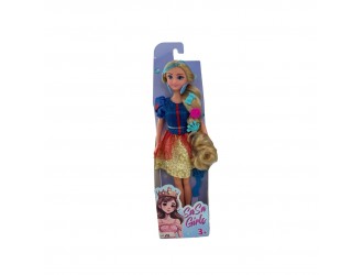 Papusa 29 cm, blonda/saten