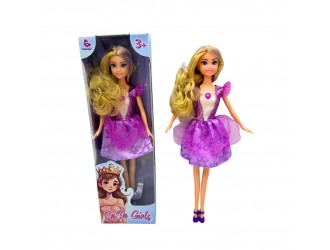 Papusa 29 cm, rochie cu sclipici, 3 tipuri