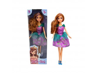 Papusa 29 cm, rochie cu sclipici, 3 tipuri