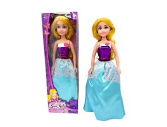 Papusa Printesa 43 cm, 2 tipuri, par blond/saten