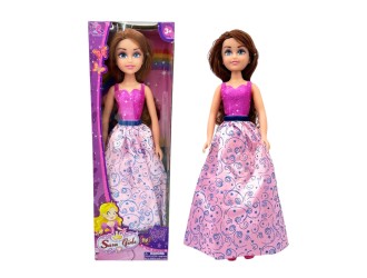 Papusa Printesa 43 cm, 2 tipuri, par blond/saten