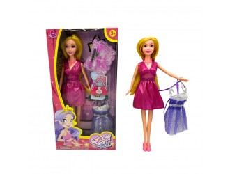 Papusa cu accesorii si imbracaminte 29 cm, 2 tipuri