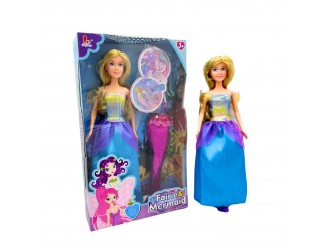 Papusa Zana-Sirena 29 cm, blonda/saten