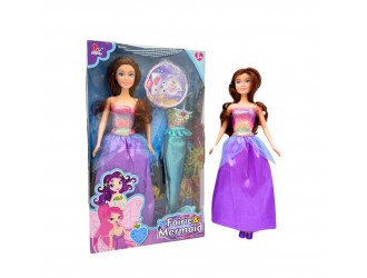 Papusa Zana-Sirena 29 cm, blonda/saten