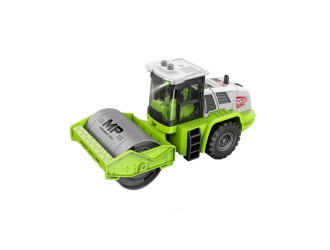 Jucarie Compactor de asfalt, verde, cu sunete si lumini 1:16, JSTOYS, ZJA345708