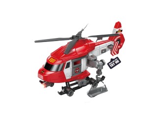 Jucarie Elicopter rosu, cu inertie, sunete si lumini 1:16, JSTOYS, ZJA329913