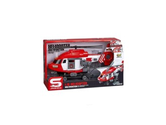 Jucarie Elicopter rosu, cu inertie, sunete si lumini 1:16, JSTOYS, ZJA329913