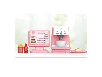 Jucarie Aparat Cafea roz cu sunete, lumini si accesorii, ZJA343941