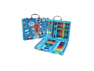 Set cu 67 accesorii pentru desen, in valiza de lemn diverse culori, ZJA357394