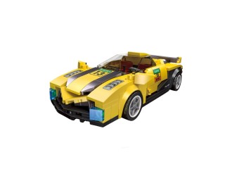  Set de constructie Masina galbena cu mecanism pullback 247 el., ZJA351125