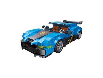 Set de constructie Masina albastra cu mecanism pullback 252 el., ZJA351129