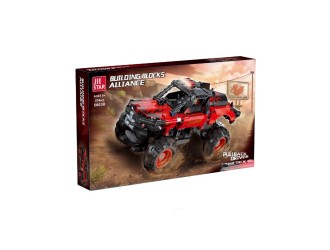 Set de constructie Masina SUV rosie cu mecanism pullback 374 el., ZJA351151