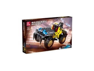 Set de constructie Masina monstru galbena cu mecanism pullback 395 el., ZJA351152