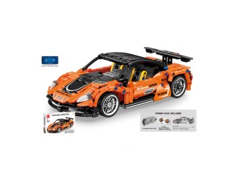 Set de constructie Masina oranj RC si cu accumulator 491 el., ZJA351306