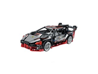 Set de constructie Masina negru-rosu cu RC si cu acumulator 585 el., ZJA351301