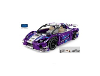 Set de constructie Masina violet-gri cu RC si cu acumulator 531 el., ZJA351302