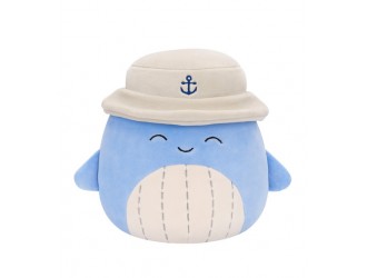 Jucarie de plus 19 cm, Samir rechin albastru cu panama, Squishmallows
