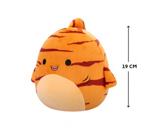 Jucarie de plus 19 cm, Jagger rechin tigru portocaliu, Squishmallows